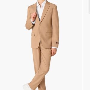 Boys Tan Blazer and Suit Set size 14Y